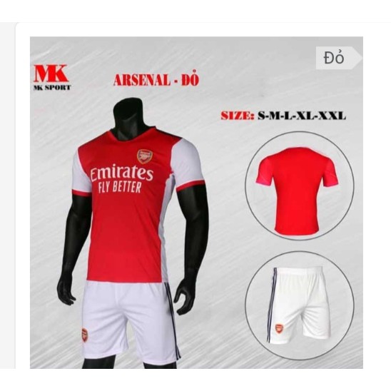 Quần áo clb arsenal cao cấp năm 2021 - áo bóng đá đẹp mk sport