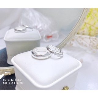 Nhẫn tròn trơn bạc nguyên chất 100% đủ size nam và nữ
