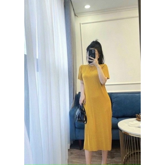 Đầm suông tăm ly dáng dài maxi mặc siêu xinh