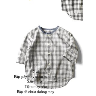 RT46_Rập giấy may áo sơ mi bé trai