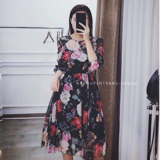 Váy maxi hoa , ảnh thật ,clip thật