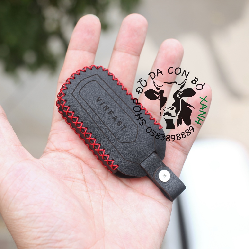 Bao da chìa khoá Xe điện Vinfast VENTO, Theon, vento S, theon S handmade da thật