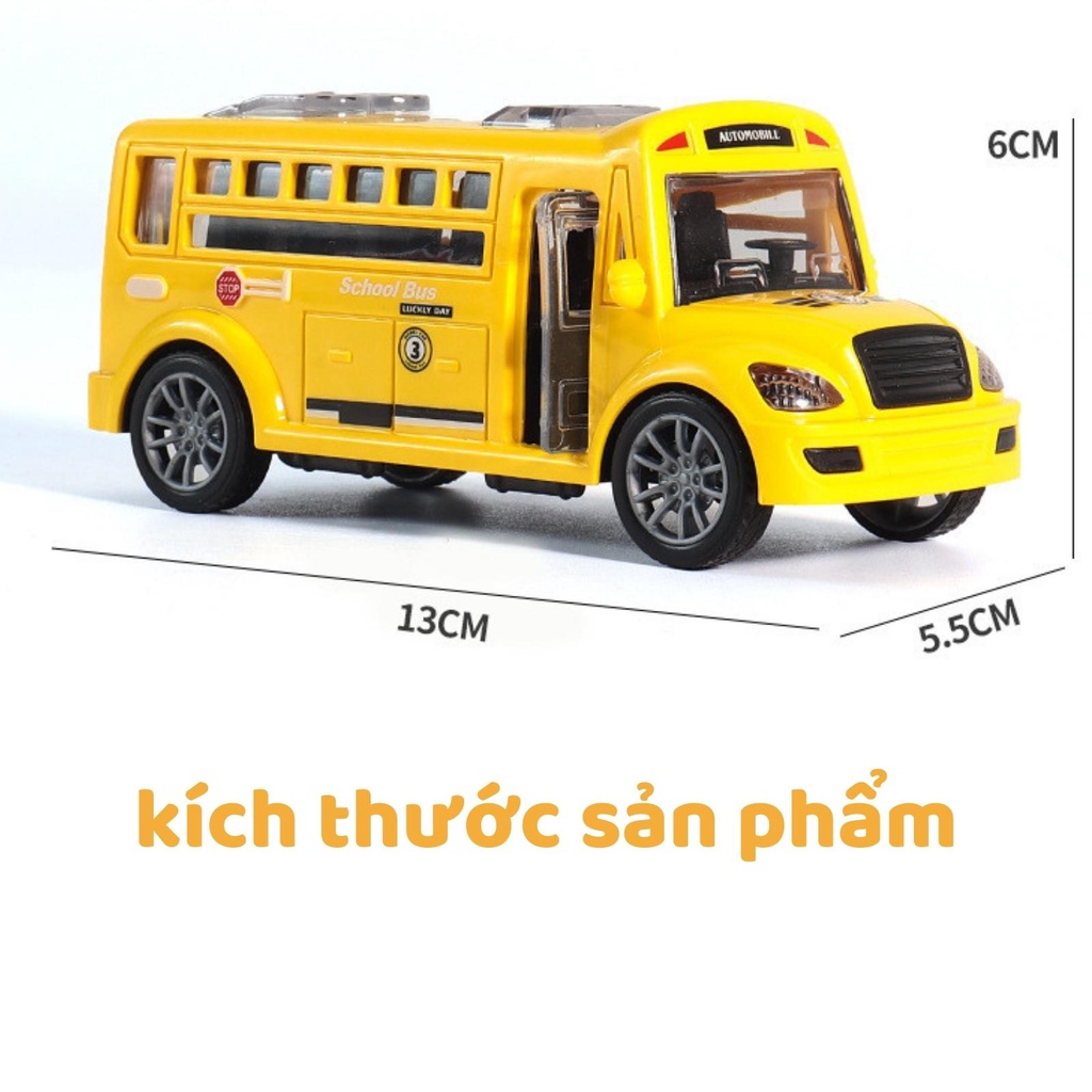 Xe buýt đồ chơi chạy đà cho bé, xe ô tô đồ chơi cho bé trai BOBIKIDS OT09