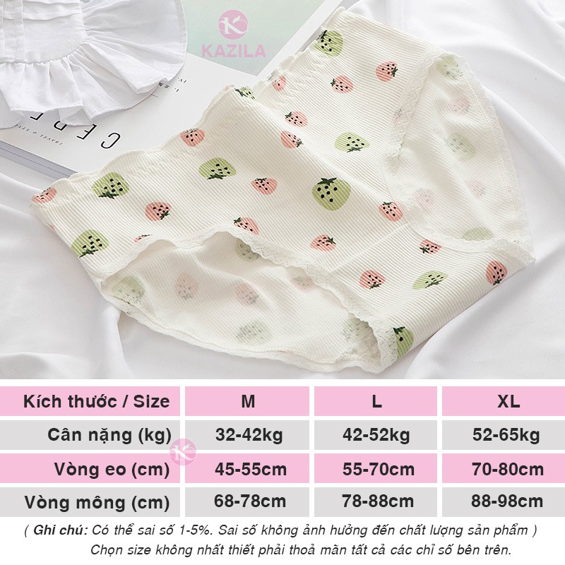 [Mã 12FASHIONSALE1 giảm 10K đơn 50K] Quần lót nữ hình quả dâu dễ thương, quần lót cotton xuất Nhật Kazila QLH70 | BigBuy360 - bigbuy360.vn