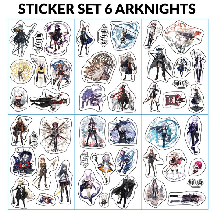 [thanh lý bán lỗ]Bộ 6 Sticker Anime - Arknights [AAM] [PGN30]