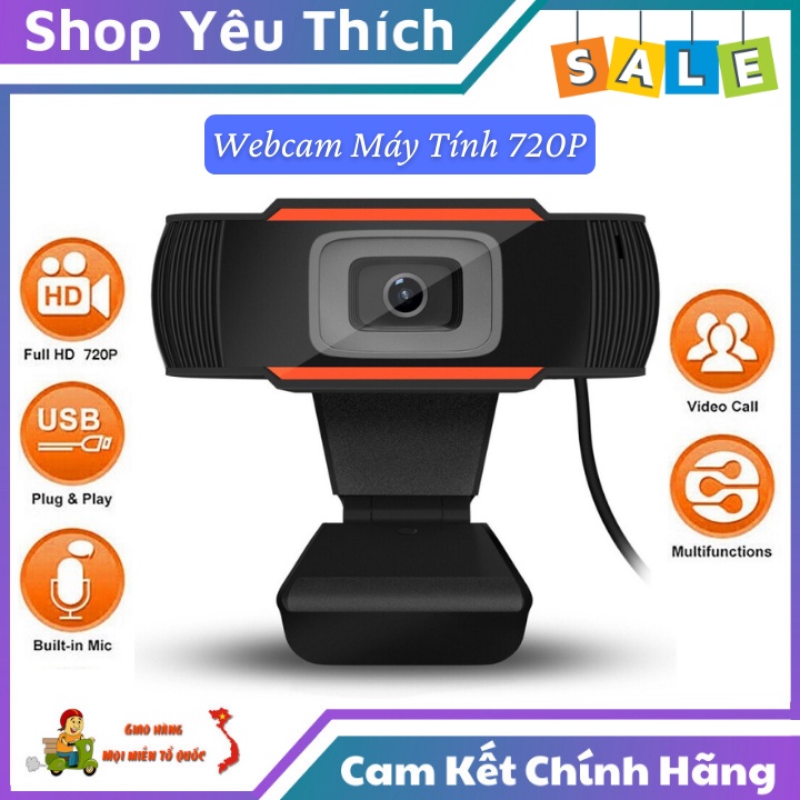 Webcam Máy Tính Laptop Chuyên Dụng Dùng Để Livestream, Học Và Làm Việc Từ Xa, Độ Phân Giải 1280x720P