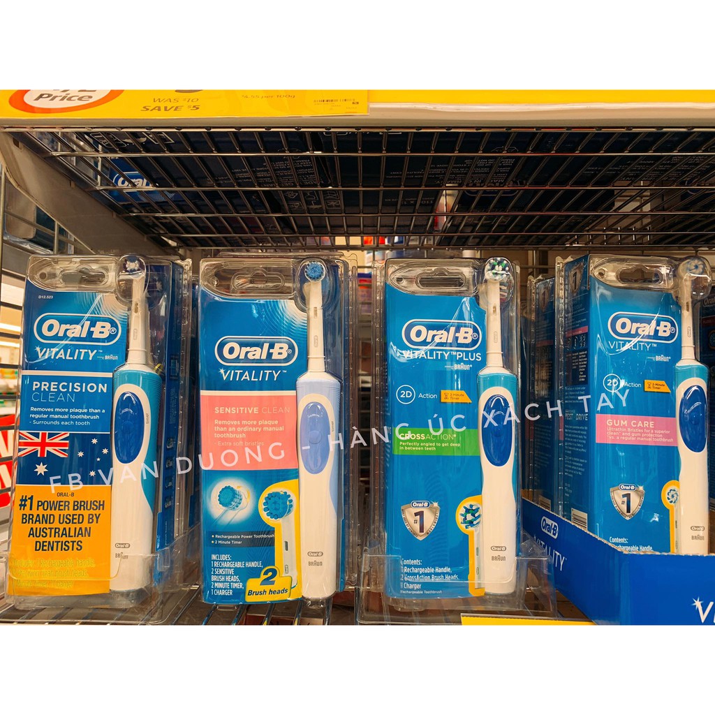 BÀN CHẢI ĐÁNH RĂNG SẠC ĐIỆN ORAL-B x BRAUN VITALITY (ÚC)