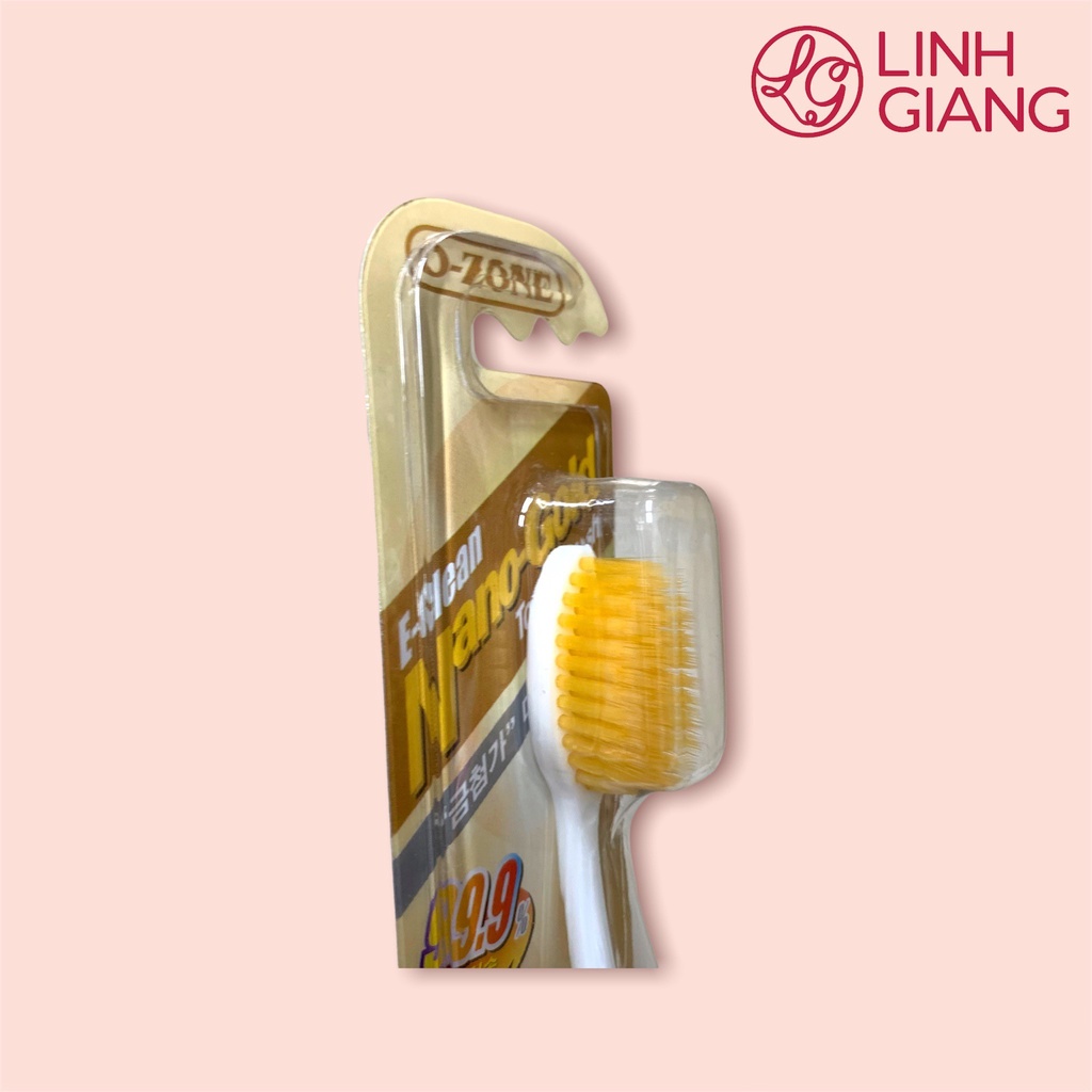 Bàn chải đánh răng O-zone Nano Silver Nano Gold Hàn Quốc lông chỉ tơ siêu mềm diệt khuẩn Linh Giang chính hãng