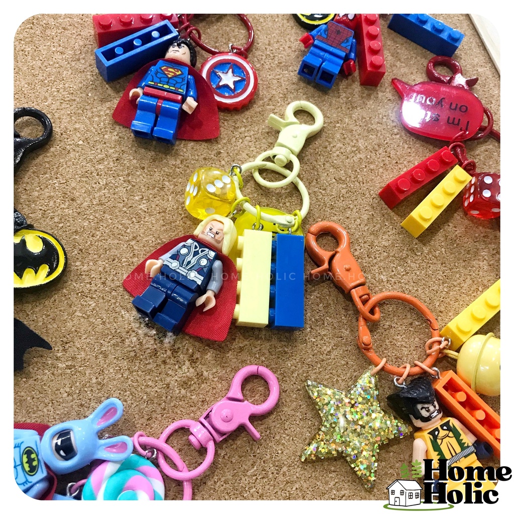 Móc Khoá Balo Túi Xách Chìa Khoá Lego Siêu Anh Hùng Superheroes