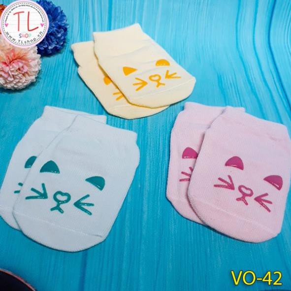 SET NÓN BAO TAY BAO CHÂN SƠ SINH - Set 3 vớ MÈO xinh xắn cho bé yêu  - ĐỒ DÙNG SƠ SINH