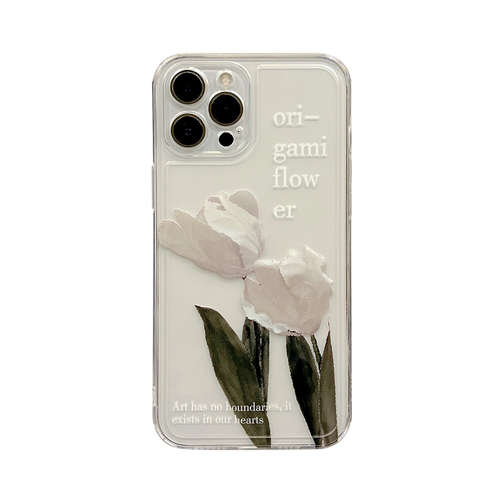 Ốp Điện Thoại tpu Mềm Trong Suốt Họa Tiết Hoa Đơn Giản Cho iphone 7 8 plus xr xs 11 12 13 14 15 mini pro max se 2020