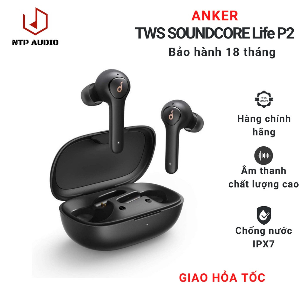 Tai nghe bluetooth không dây TWS SOUNDCORE Life P2 (by Anker) A3919 - Chính hãng bảo hành 18 tháng