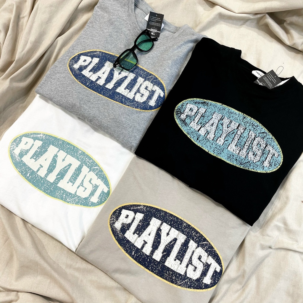 [Ảnh thật] Áo thun PLAYLIST cotton dáng rộng 137 | BigBuy360 - bigbuy360.vn