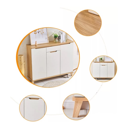 Tủ Giày Gỗ Hiện Đại OHAHA 013 - Lắp Ráp Hoàn Chỉnh