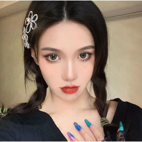Kẹp tóc hoa đính đá ngũ sắc xinh xắn DTOnline