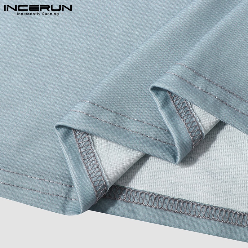 INCERUN Áo Thun Tay Ngắn Dáng Rộng In Hình Bướm Thời Trang Mùa Hè Trẻ Trung Cho Nam