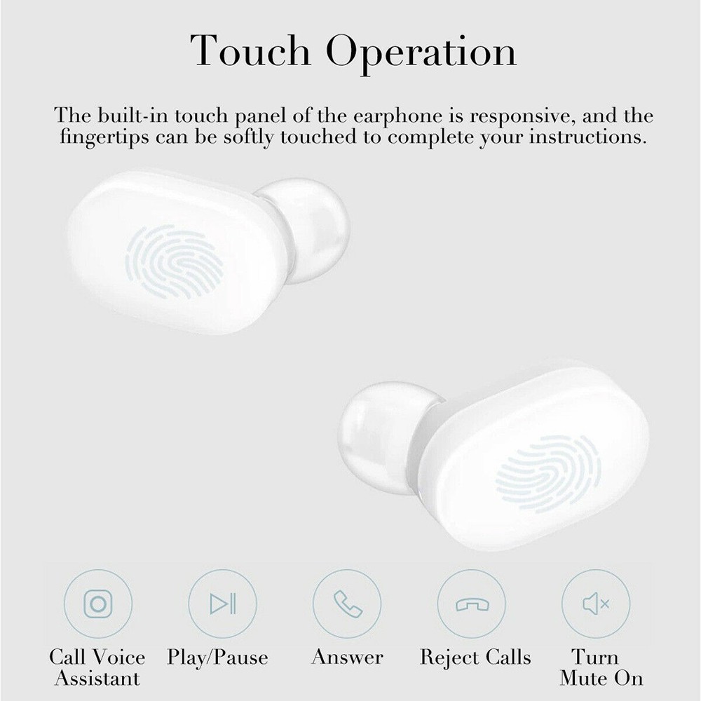 Xiaomi Mi AirDots Wireless Headphones Bluetooth V5.0 True Wireless Stereo Wireless Earphones with Wirelss Charging Case 『Vrru 』