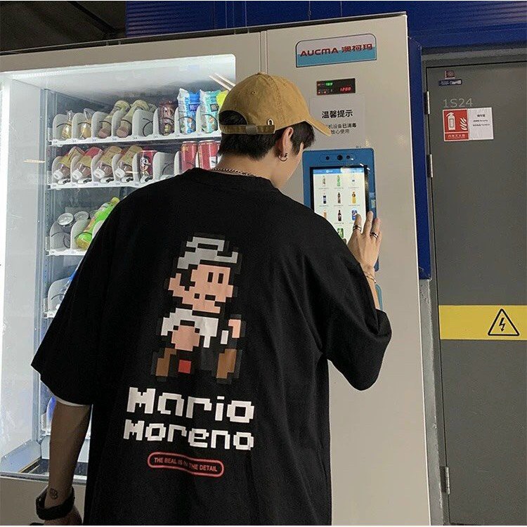 [FREESHIP] 💖 Áo thun tay lỡ form rộng OVERSIZE - họa tiết MARIO cực cool chất liệu cotton thoáng mát phong cách hàn quốc