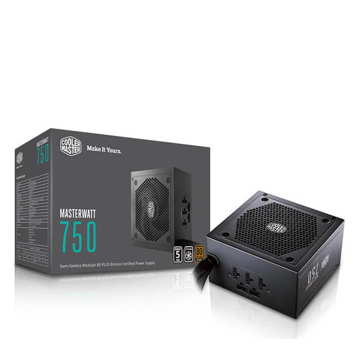 Nguồn Máy Tính Cooler Master MASTERWATT 750W SEMIFANLESS MODULAR