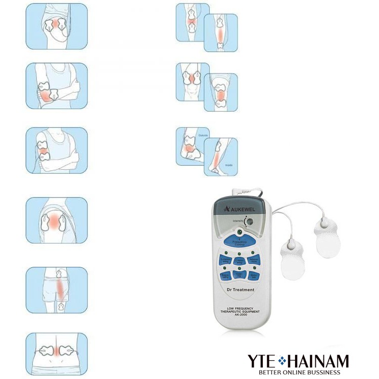 ✅ Máy Massage Dán Xung Điện 4 Miếng Dán: Aukewel AK-2000 (ĐỨC) (BH 24 Tháng) - Mát xa, Massa - VT0091