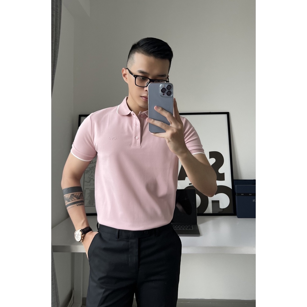 A/G Áo Polo Nam Cổ Bẻ Viền Màu Beige Phom Slimfit, Chất Liệu Cotton Thoáng Mát Không Nhăn Phong Cách Trẻ Trung Năng Động | BigBuy360 - bigbuy360.vn