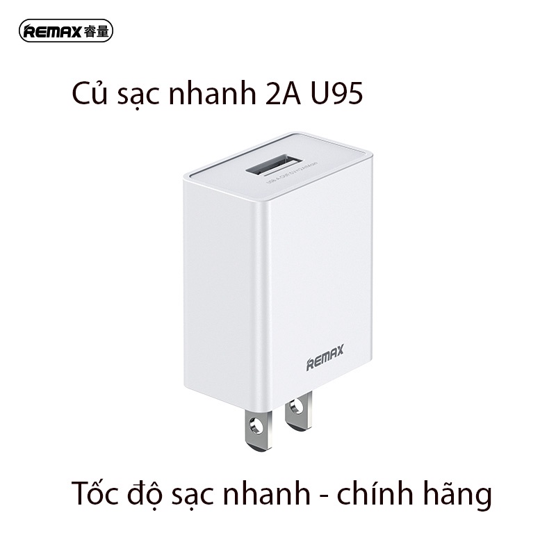 Combo củ cáp sạc nhanh Remax RP U95 + RC 186th