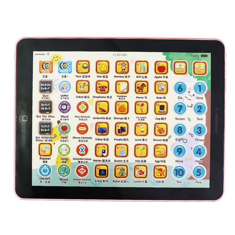 Máy tính bảng vừa chơi vừa học tiếng trung tiếng anh chữ số cho bé