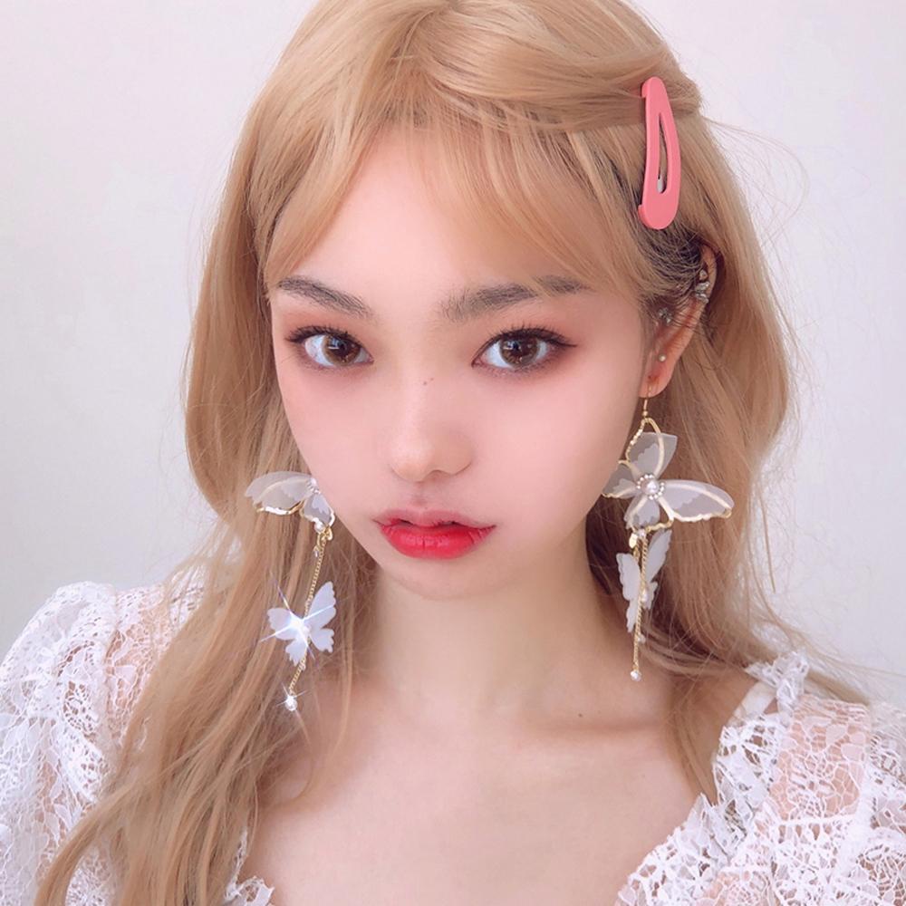 Bông Tai Dạng Xỏ Phối Ren Họa Tiết Hình Học Thời Trang Cho Nữ