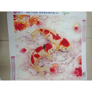 Tranh đính đá Cá - May Mắn 71256 (chưa đính)