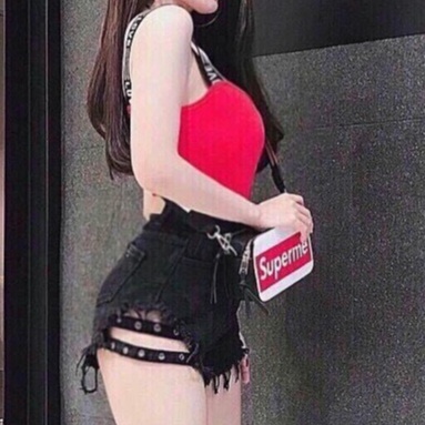 quần short kaki phối đai hạt siêu hot hit