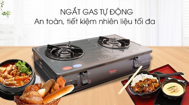 Bếp gas Paloma PA-7PEJ ( trưng bày 98-99% ) sx nhật bản-Đánh lửa bằng IC điện tử nhạy bén,Ngắt gas tự động