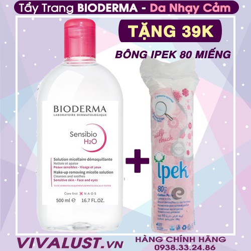 [Chính Hãng] Nước Tẩy Trang BIODERMA Sensibio H20 (500ml) - Dành Cho Da Nhạy Cảm