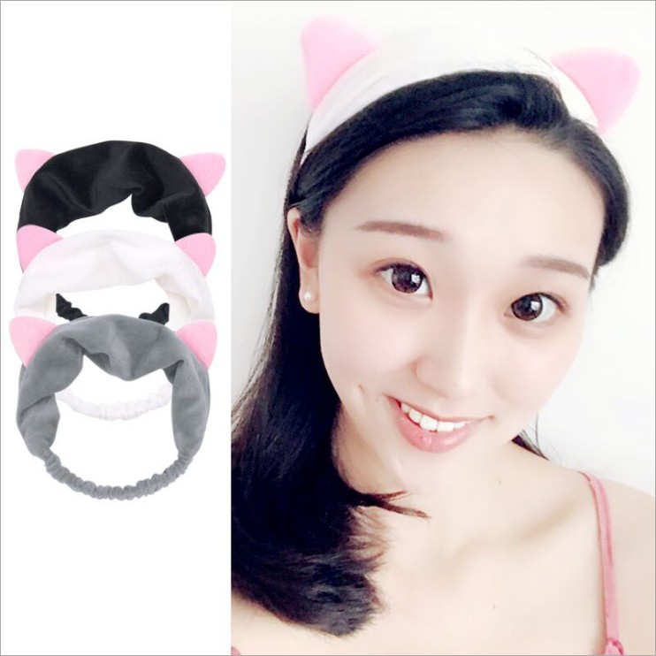 [Mã 151FASHIONSALE1 giảm 10K đơn 50K]BĂNG ĐÔ TAI MÈO VẢI NHUNG HÀN QUỐC DỄ THƯƠNG NHIỀU MÀU