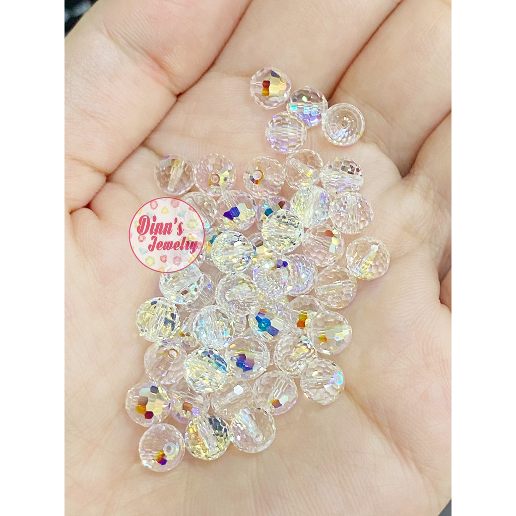 Hạt Pha Lê Swarovski 5003 - Tròn Giác Nhuyễn - 6mm 8mm - Màu 001AB