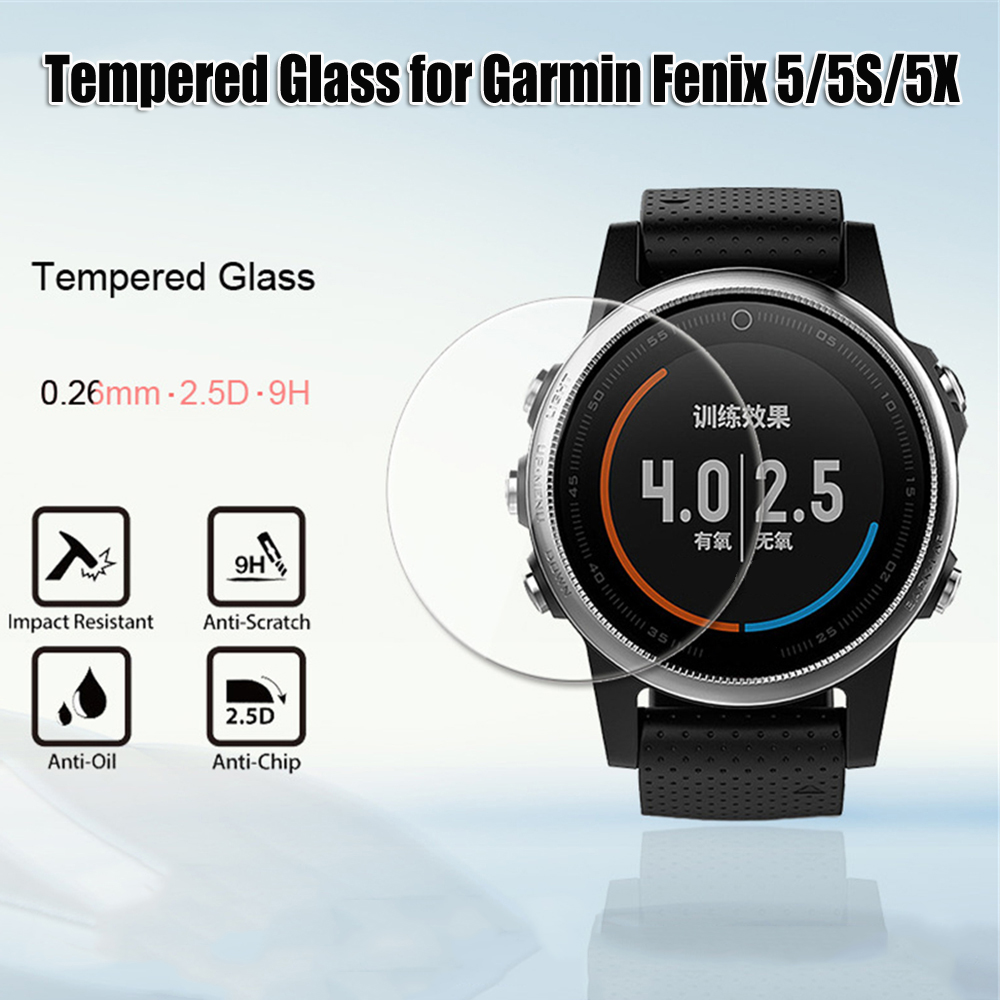 Kính Cường Lực 9h Chống Trầy Cho Đồng Hồ Thông Minh Garmin Fenix 5 5x 5s