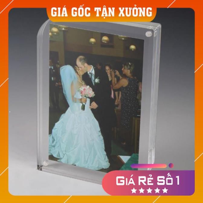 [Giá Gốc Tận Xưởng] Khung ảnh mica trong nam châm hít để bàn