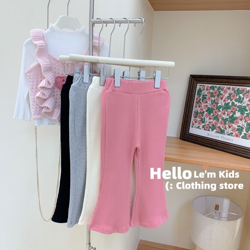 Hàng Mới Về [Hàng Mới Về] Quần Dài Ống Loe Ôm Dáng Phong Cách Phương Tây Dễ Phối Đồ Phong Cách Hàn Quốc Cho Nữ