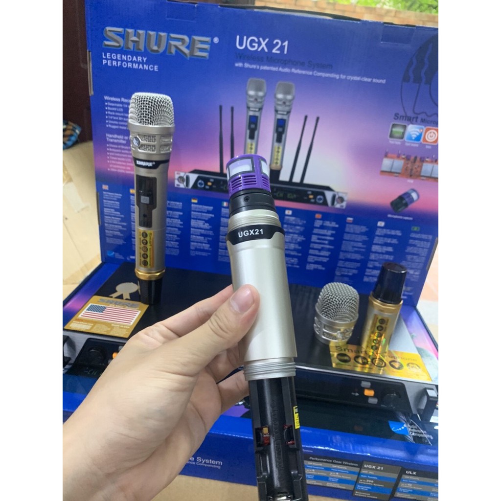 Micro không dây chuyên nghiệp thương hiệu  shure ugx21 chế độ tự ngắt khi không sử dụng.