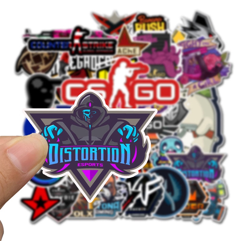 50 Sticker Dán Tường Chống Thấm Nước Hình Cs Go