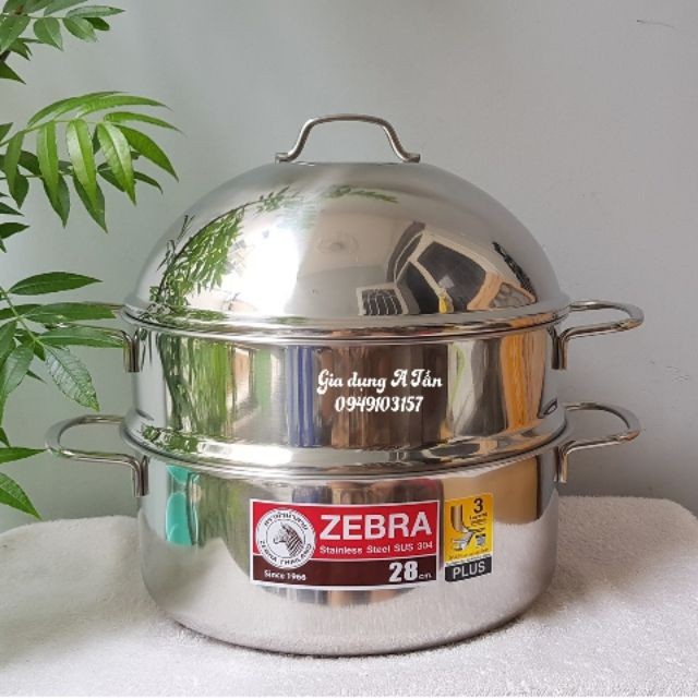 Bộ nồi xửng hấp Zebra Thái Lan 28cm-Extreme plus II lỗ nhỏ, inox 304-164390