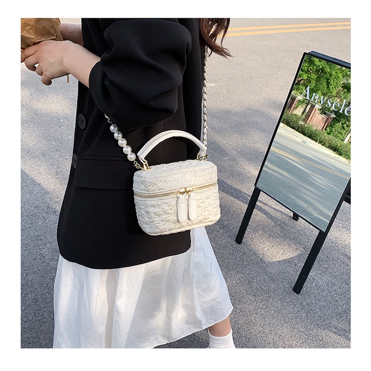 Túi Đeo JASMIN NOIR Chéo Vải Canvas Phối Dây Xích Thời Trang Trẻ Trung Cho Nữ