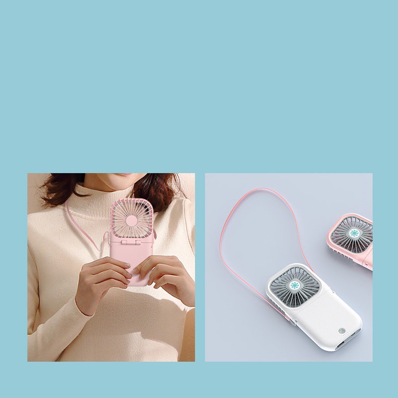 QUẠT MINI HALTER FOLDING FAN CỔNG SẠC USB TIỆN LỢI ĐỒNG THỜI SẠC PIN - ĐEO CỔ - GẬP GỌN BỎ TÚI - DUNG LƯỢNG PIN KHỦNG | BigBuy360 - bigbuy360.vn