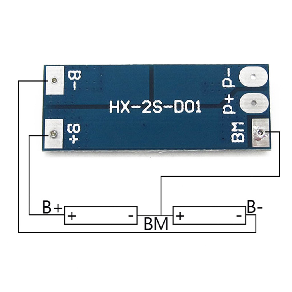 Bảng Mạch Bảo Vệ Pin Lithium 18650 2s 8a 7.4v 8.4v