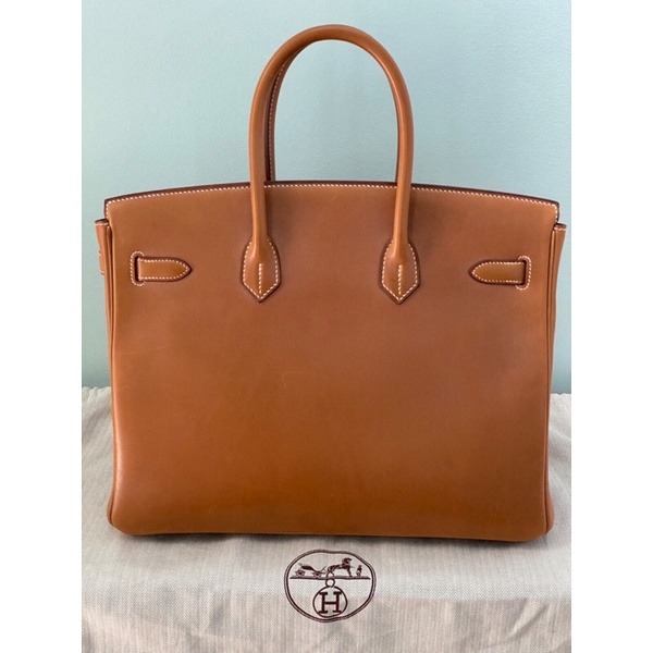 Túi xách Hermès B30 Fauve Barenia Gold Hardware