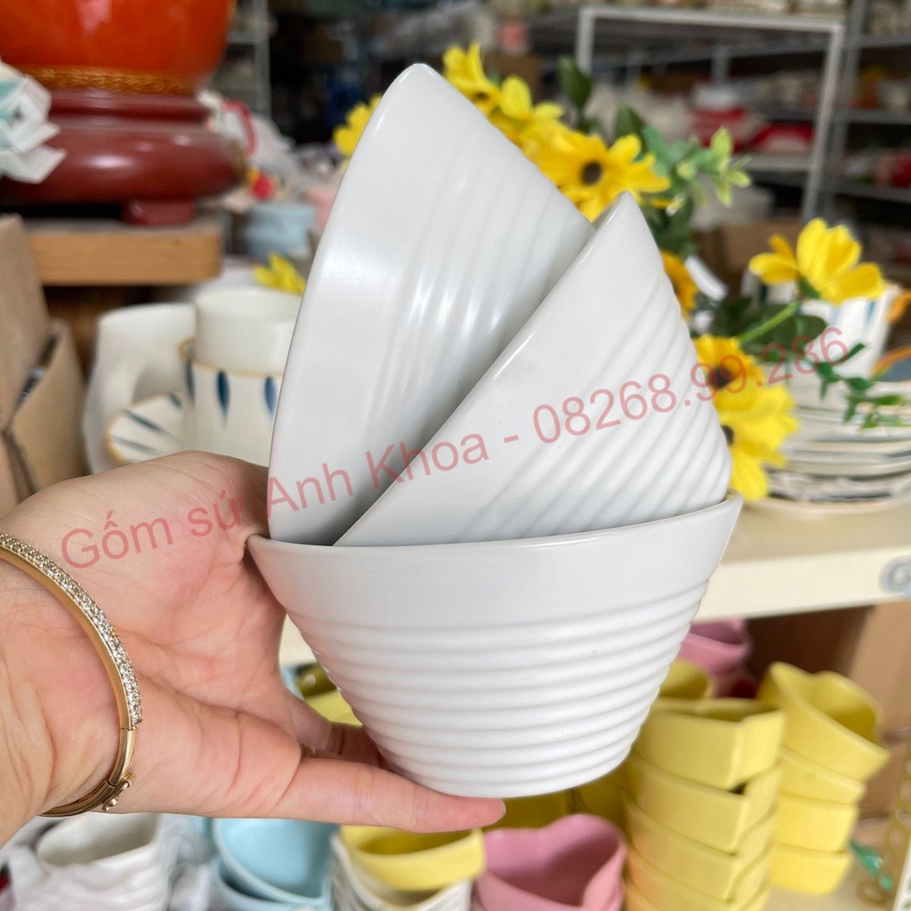 Bộ bát đĩa sứ,Chén Dĩa Sứ Bát Ăn Cơm Decor trang trí món ăn tiện lợi sét trắng 17 món xinh yêu