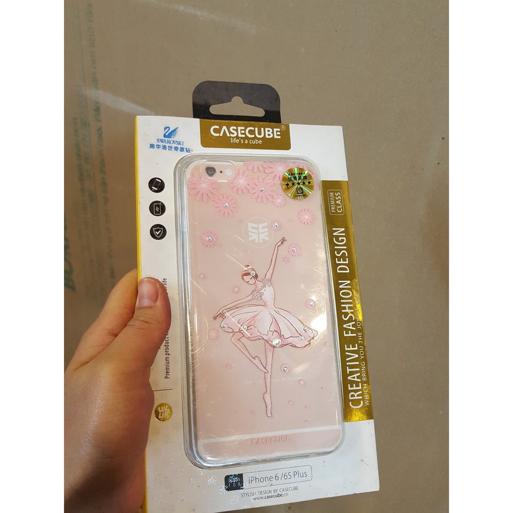 Ốp trong hoa đá Swarovski Iphone 6 hiệu Casecube - Huco Việt Nam