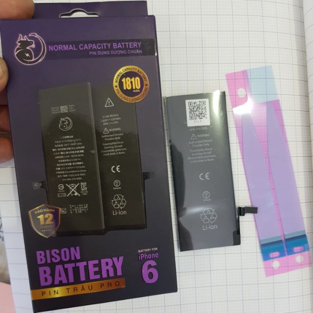 Pin ĐT táo 6/6s Trâu pro