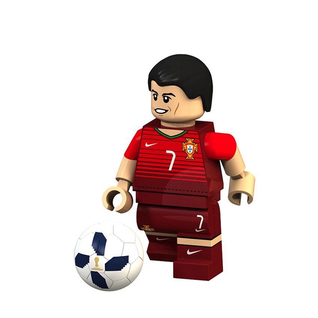 Khối lego lắp ráp hình cầu thủ World Cup độc đáo