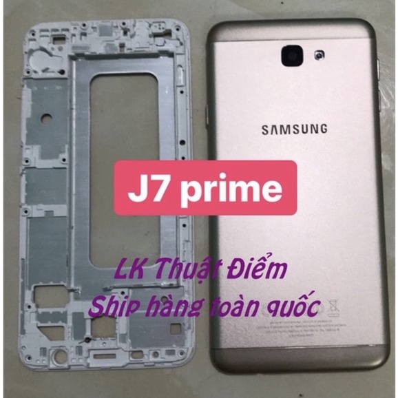 bộ vỏ samsung J7 prime - bộ zin gồm lưng,sườn,phím,kính camera