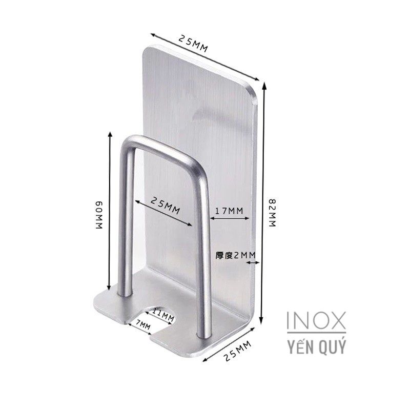 INOX304 COMBO 2 CHIẾC GIÁ TREO BÀN CHẢI ĐÁNH RĂNG DÁN TƯỜNG